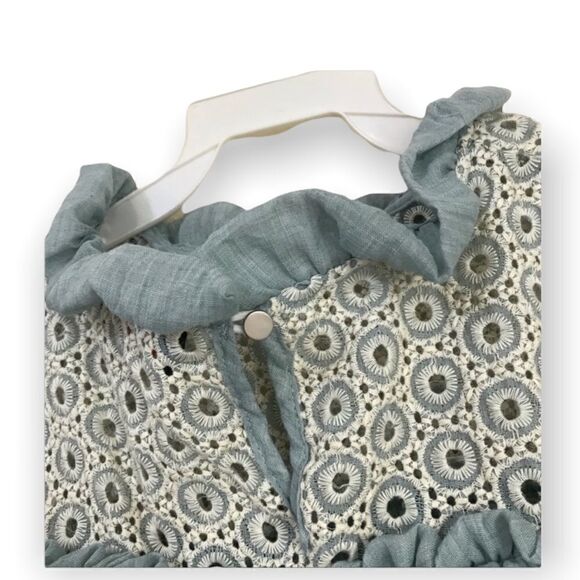 Renee C. Women’s Short Sleeve Teal Tunic Blouse Size Large NWOT - Picture 4 of 7